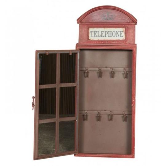 telefon fulke dekoracio vintange fali szekreny kulcstarto fali szekreny polc piros fa butor lameridian lakberendezes lakas felujitas.JPG